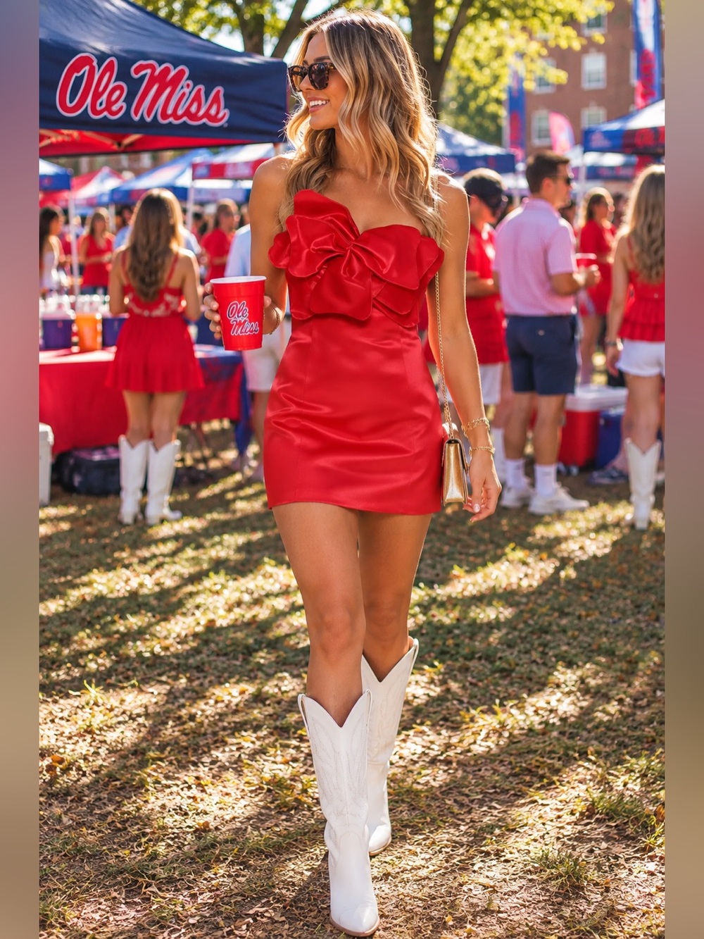 HELLO MOLLY EXCLUSIVE A LITTLE LUXE STRAPLESS MINI DRESS RED